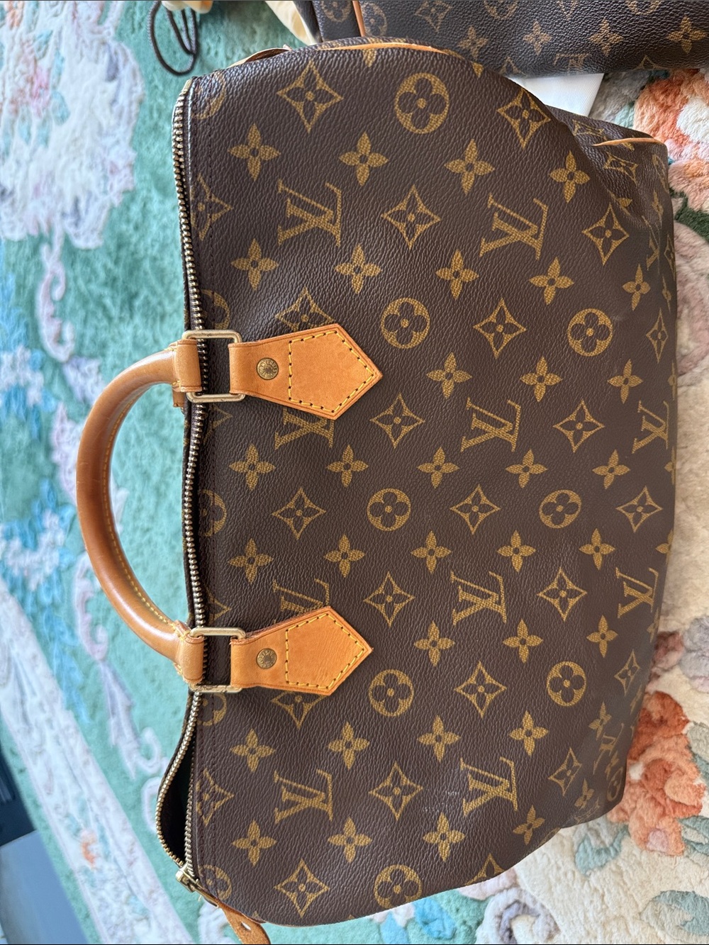 Louis Vuitton speedy 35Monogram Canvas Satchel - Brown/Tan
